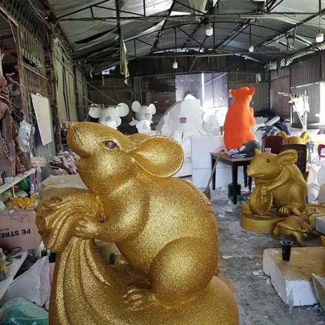 Mô Hình Chuột Cỡ Lớn Bằng Mút Xốp (Linh Vật Tết/Quảng Bá)