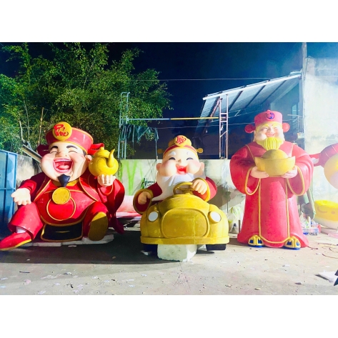 Mô hình Phúc Lộc Thọ bằng xốp: Ý nghĩa, kích thước phổ biến và vị trí đặt đẹp cho sảnh lớn